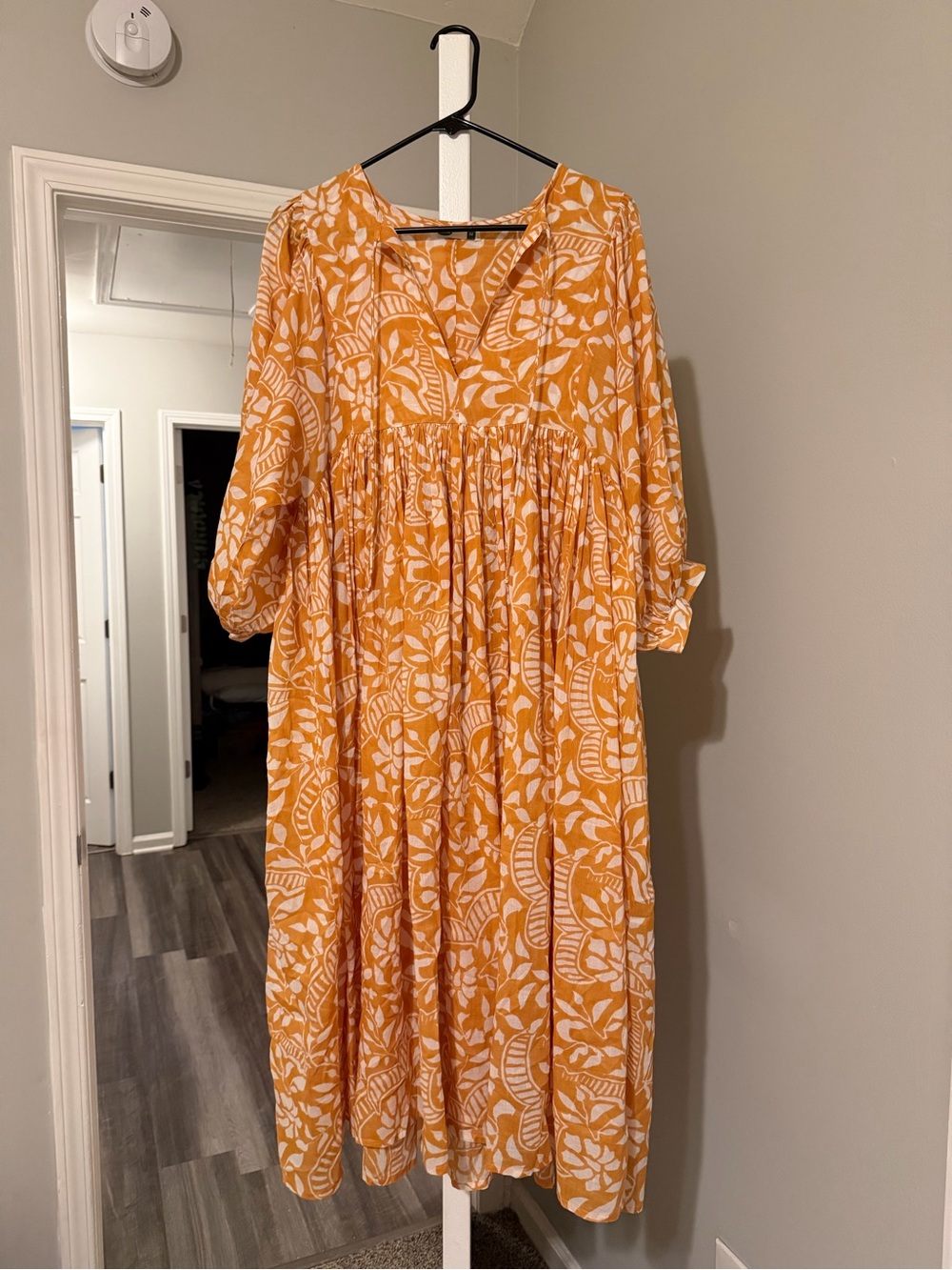 Women's Dolma Mylah Midi Dress Block Printed (Tangerine / Orange)